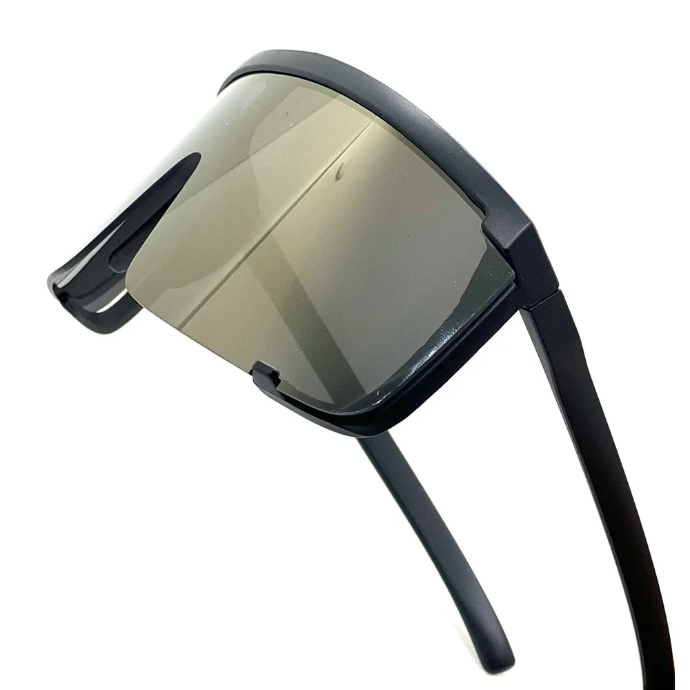 Shield Sunglasses Oversized Gold Mirrored Lens‎ Sunglasses Sport Sun Glasses New